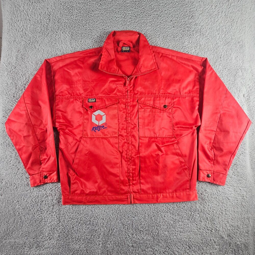 Snickers Workwear Jacket Mens Large Red Full Zip Bomber Work Wear Utility Chore